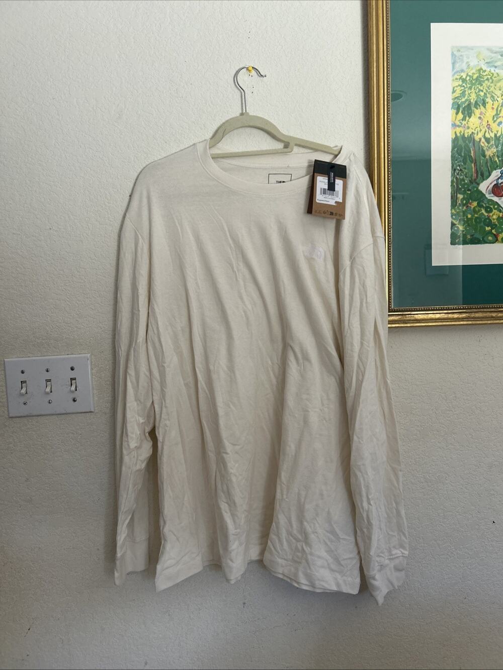 North Face Evolution Simple Dome Regular Long-Sleeve Tee In White XXL